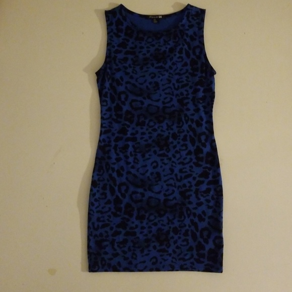 💚Leopard Blue Dress - Picture 2 of 3